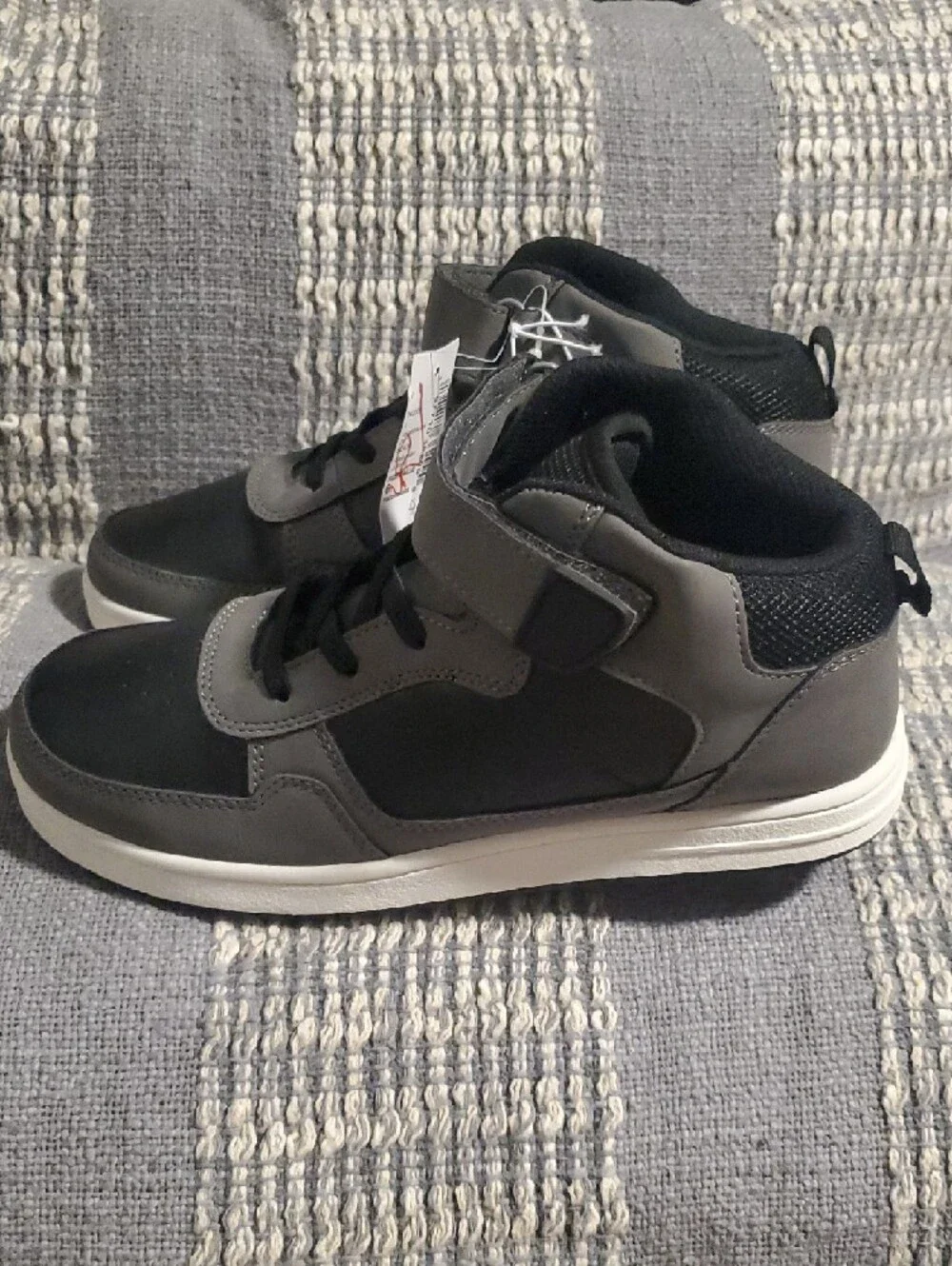 The Children's Place Grey and Black High-Top Sneakers